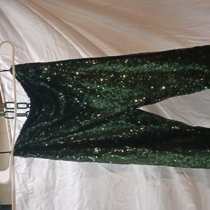 Windsor dark green sequin pants